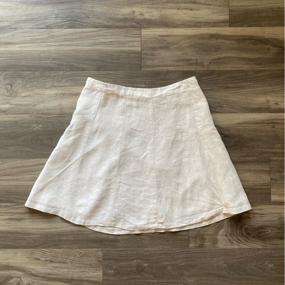 Beige Linen Skirt by Loft